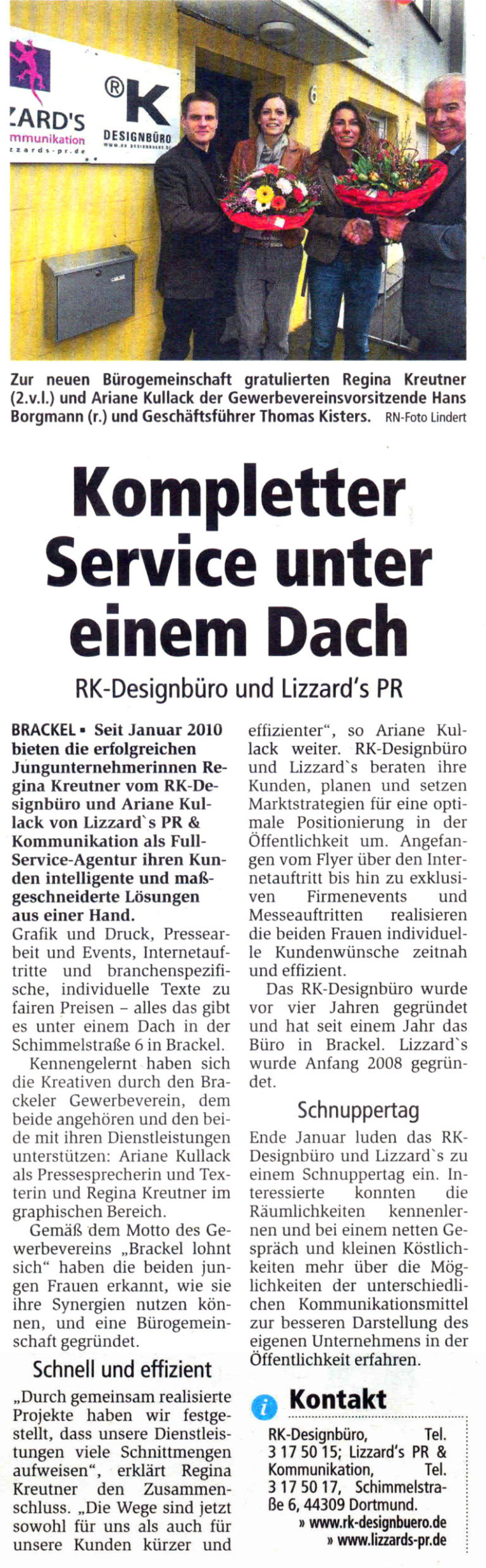 ®K-DESIGNBÜRO · Pressebericht / Presseartikel