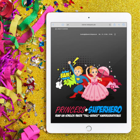 ®K-DESIGNBÜRO Referenzprojekt: Webseite Wordpress Eventagentur (IWENTS Kindergeburtstage)
