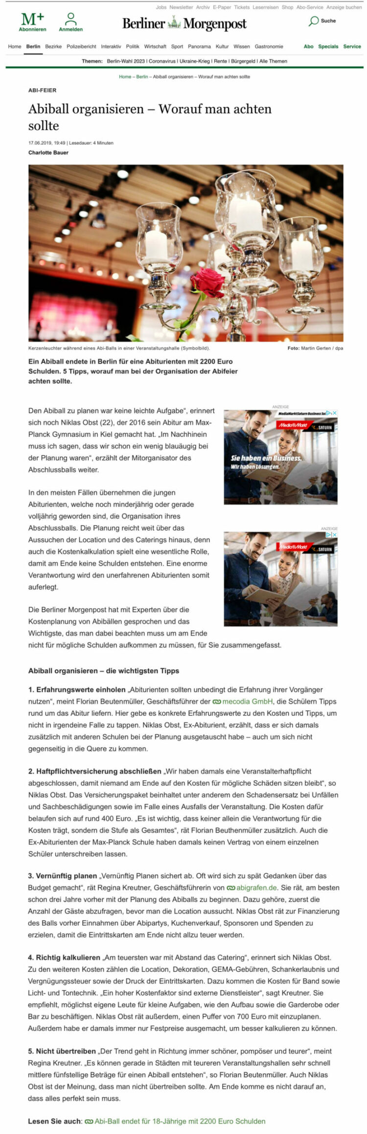 abigrafen.de GmbH · Pressebericht / Presseartikel