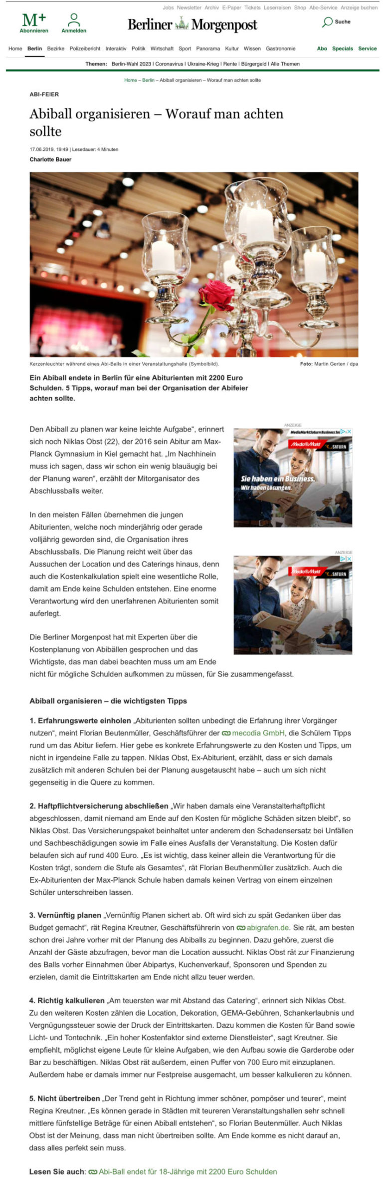abigrafen.de GmbH · Pressebericht / Presseartikel