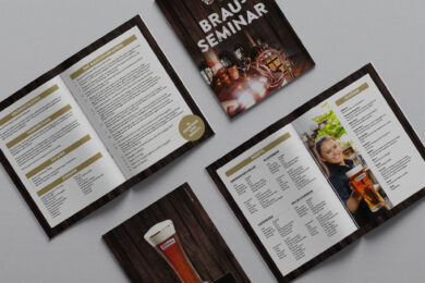 Referenzprojekt Gastronomie: Broschüre Brauseminar Hövels Hausbrauerei