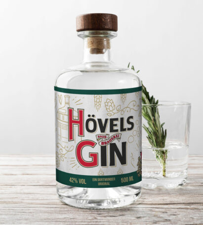 ®K-DESIGNBÜRO Referenzprojekt: Gestaltung Etiketten (Gin, Hövels Hausbrauerei)
